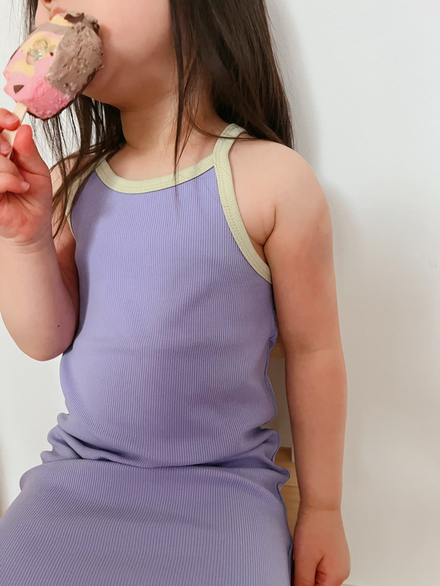 Darling Dress - Purple/Lime