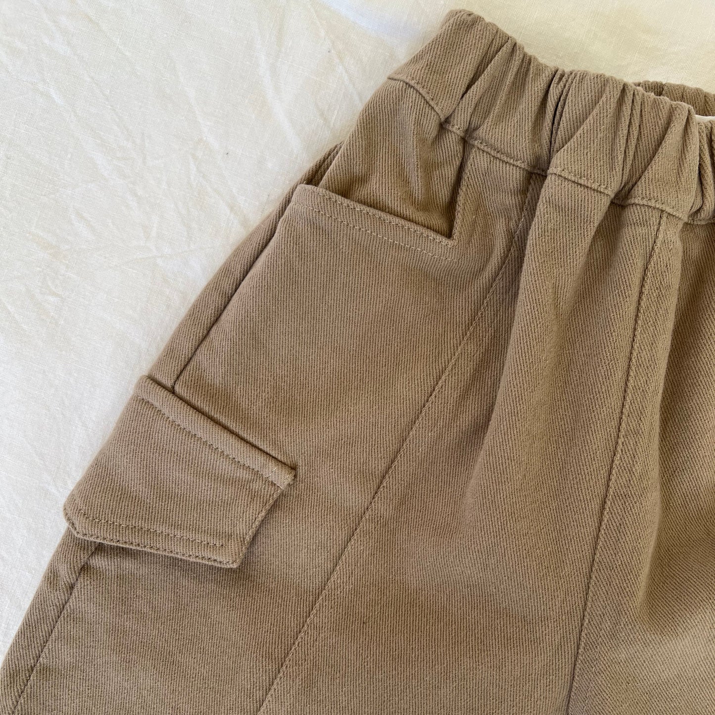 Cargo Denim Pants - Khaki