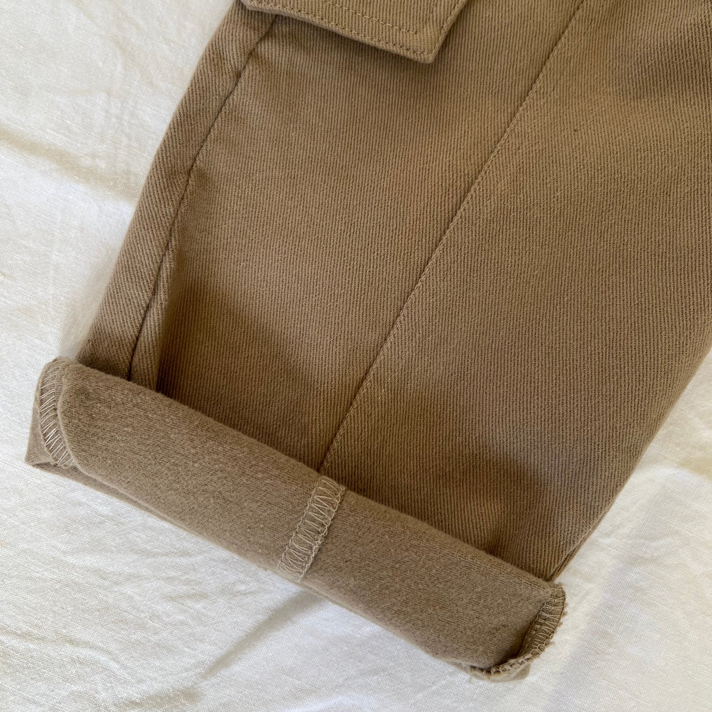 Cargo Denim Pants - Khaki